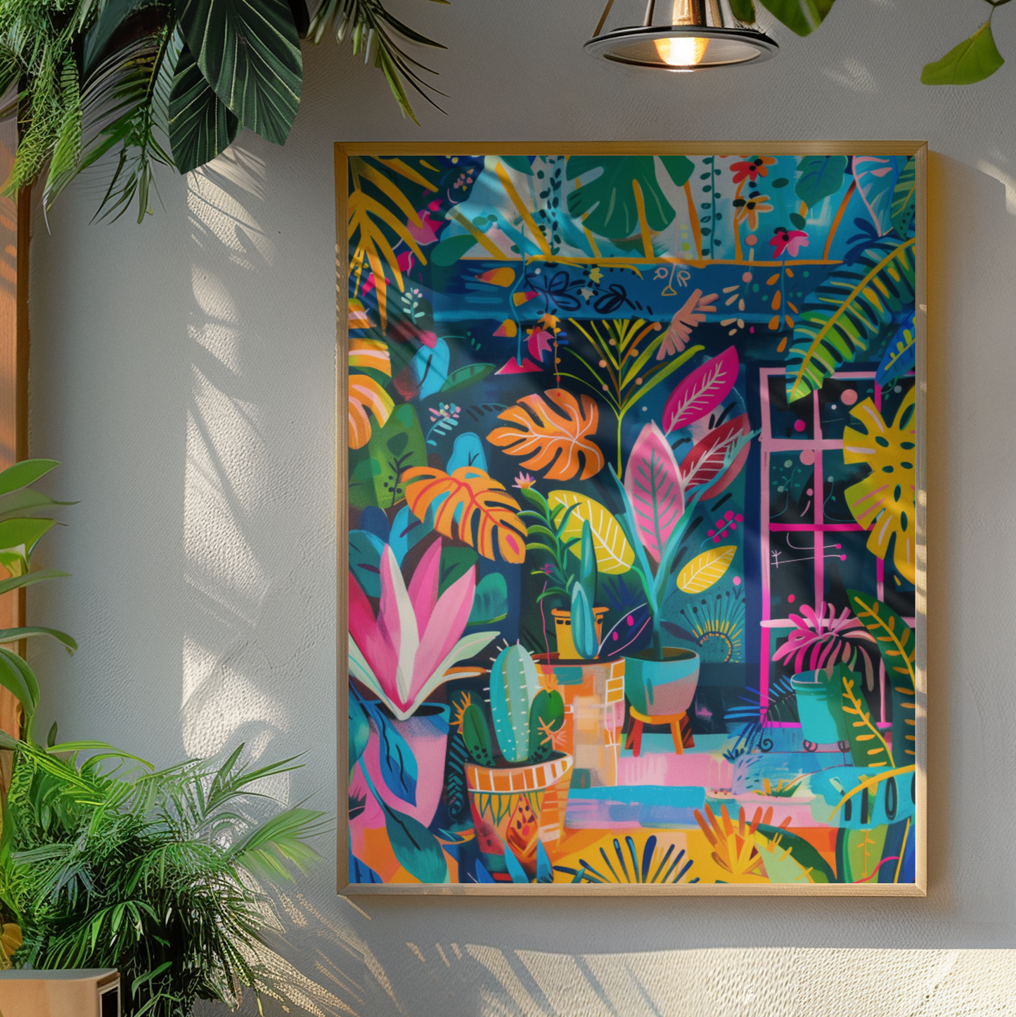 Framed Print: NEON JUNGLE