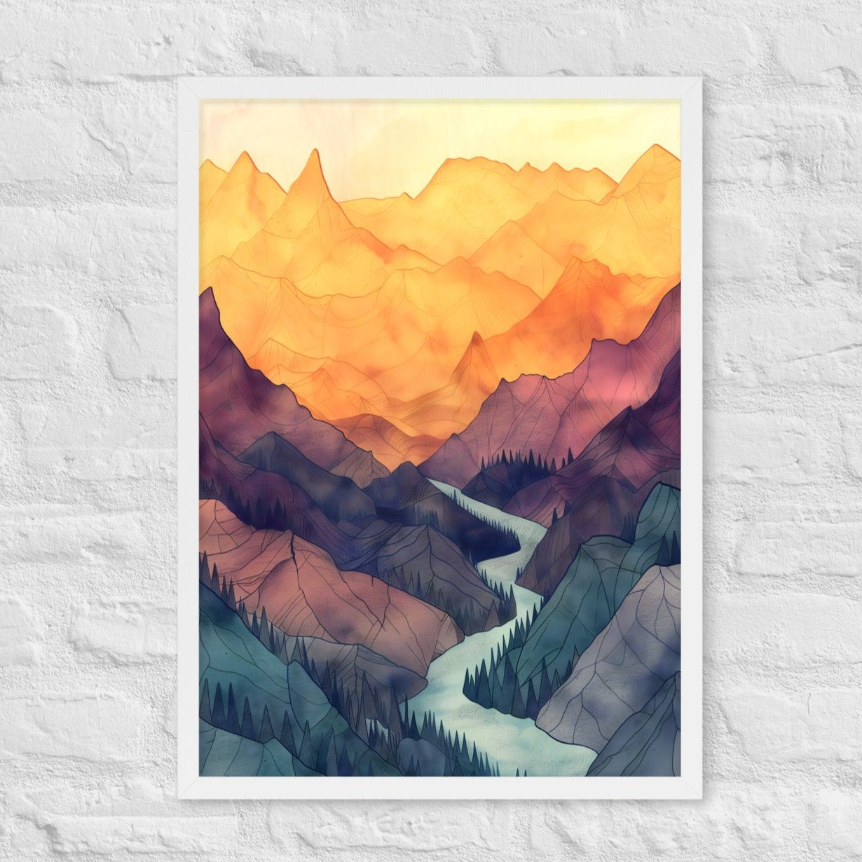 Framed Print: DEEP WATERS