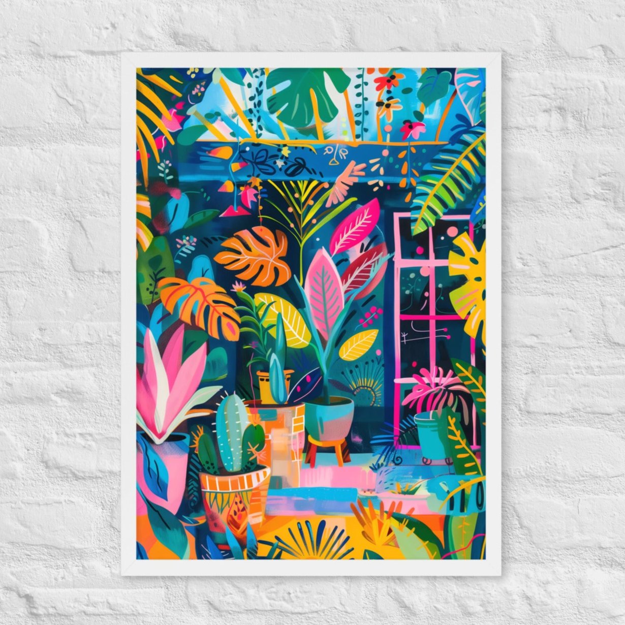 Framed Print: NEON JUNGLE