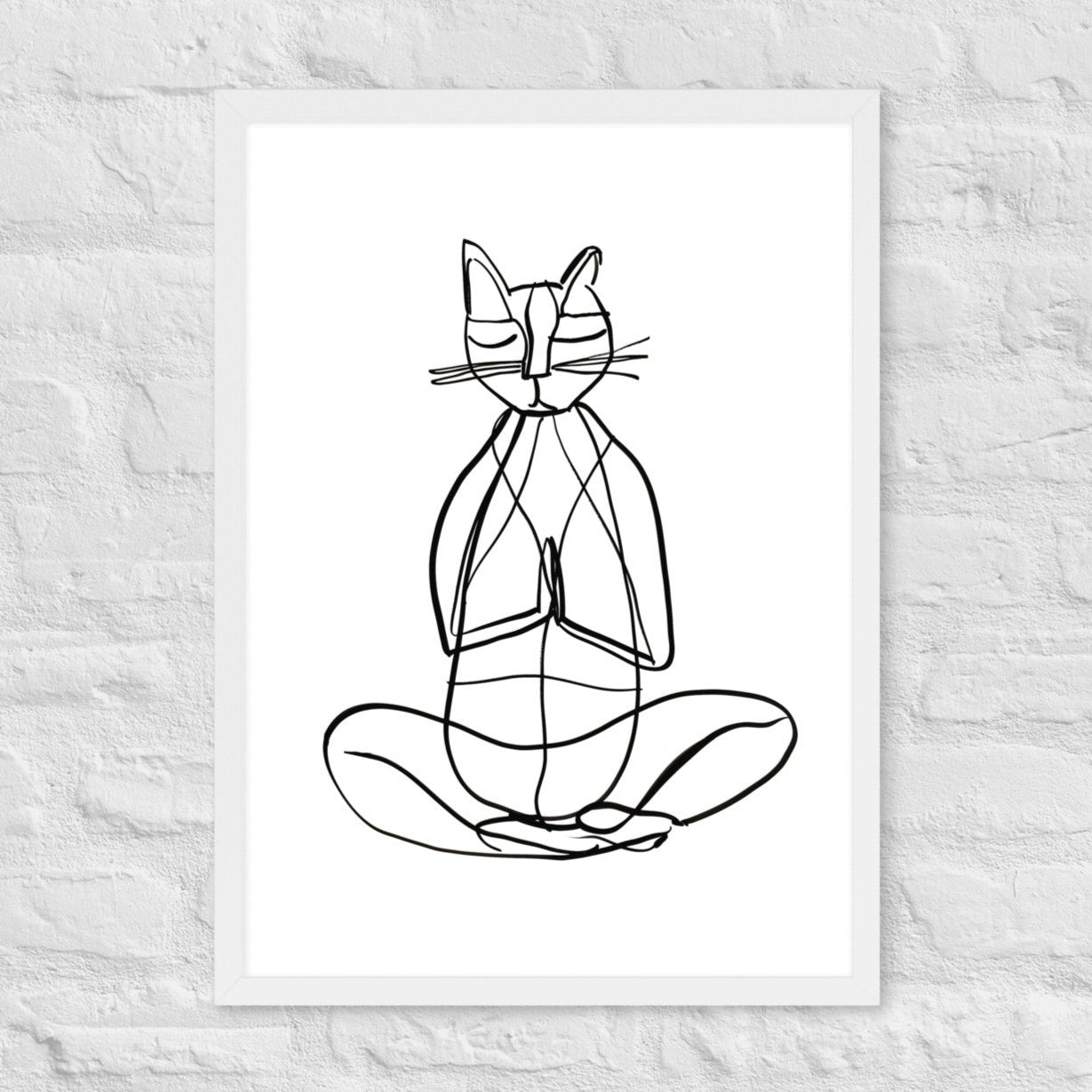 Framed Print: MEDITATING CAT