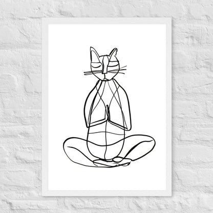 Framed Print: MEDITATING CAT