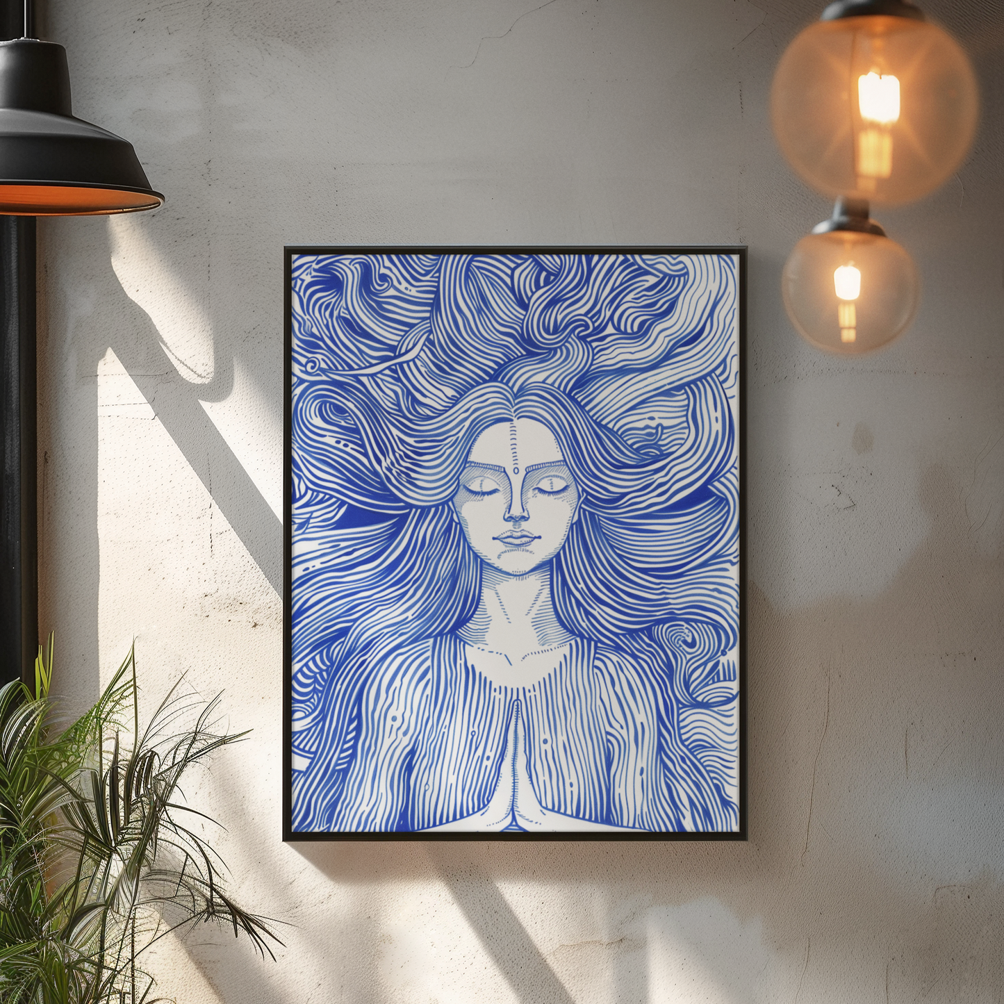 Framed Print: HAIRY ZEN